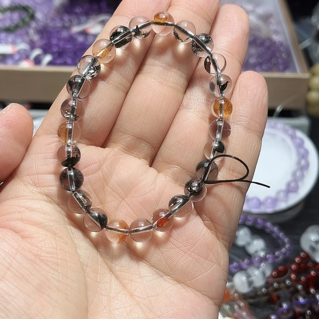水晶手链未镶嵌把**顶闪灵8mm