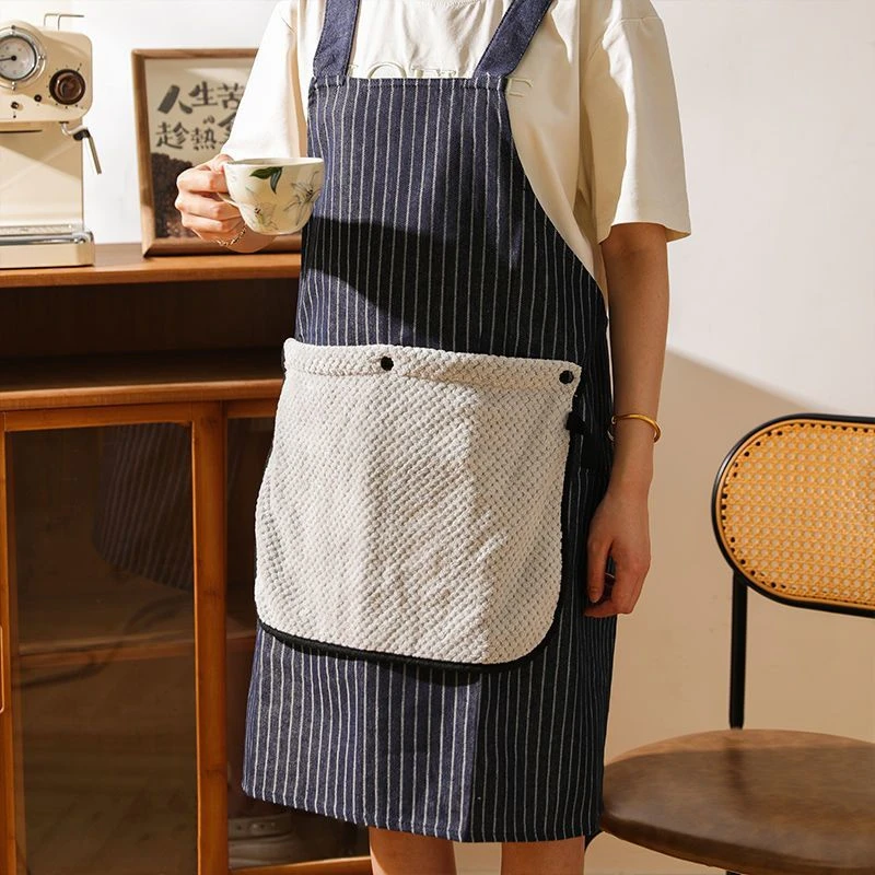 可擦手围裙厨房家用新款防脏高级感年轻款女做饭餐饮专用水油男士