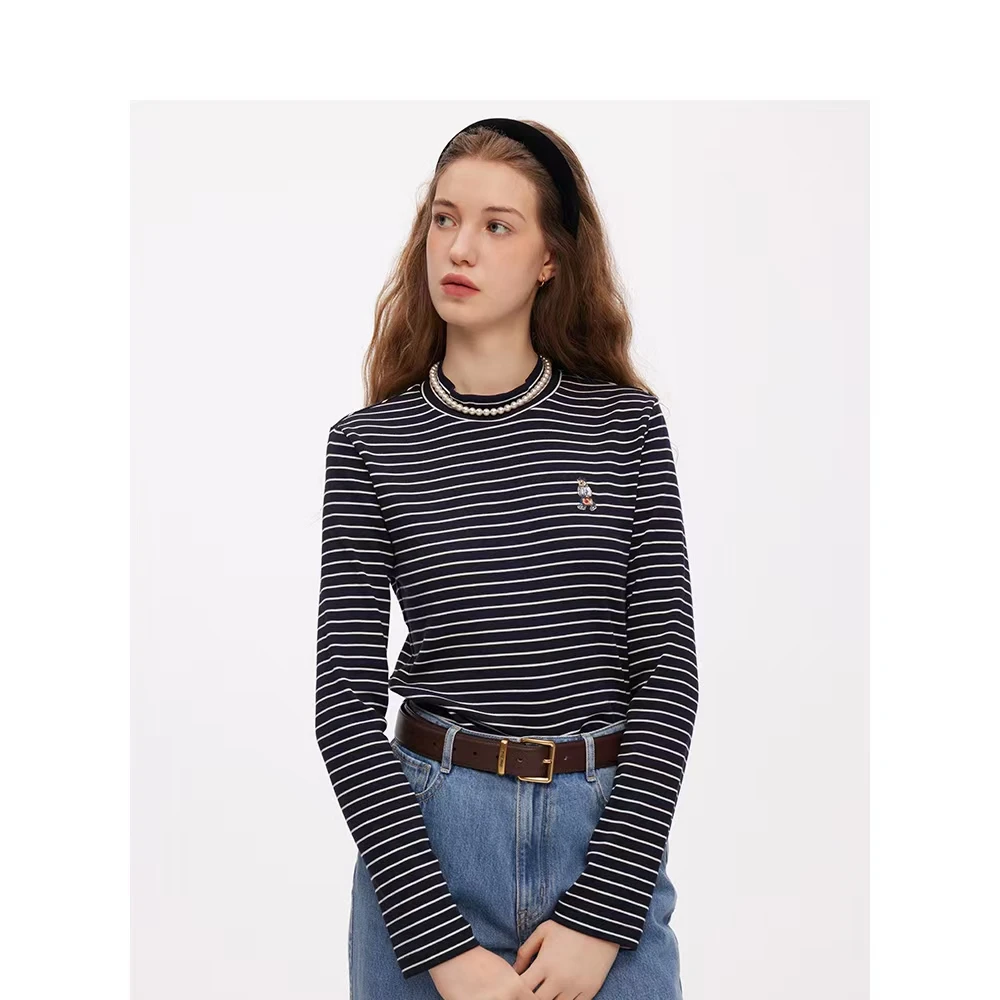 Teenie Weenie小熊长袖T恤2025春季新款女装TTLA251102T