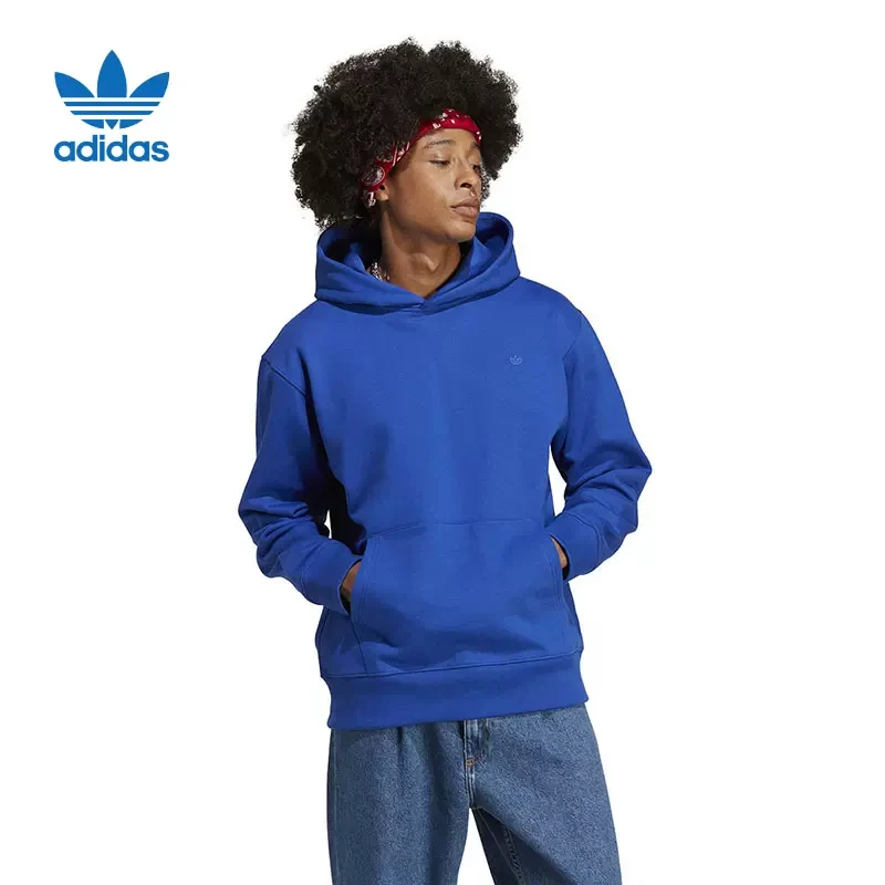 Adidas阿迪达斯~~正品三叶草套头衫男子休闲运动连帽卫衣IC4997
