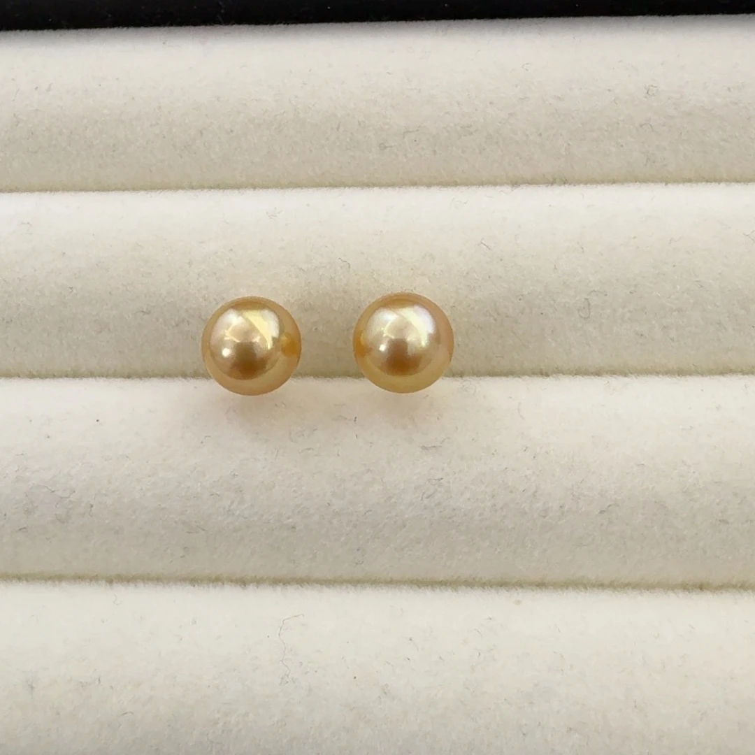 银S925镶嵌海水珍珠耳饰