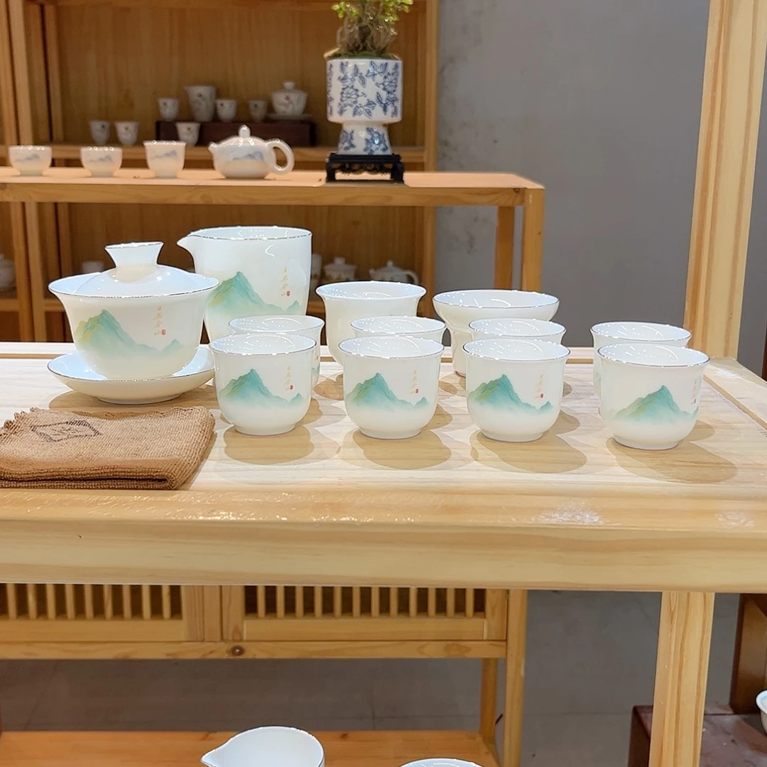 【御瓷斋】羊脂玉瓷茶具套装