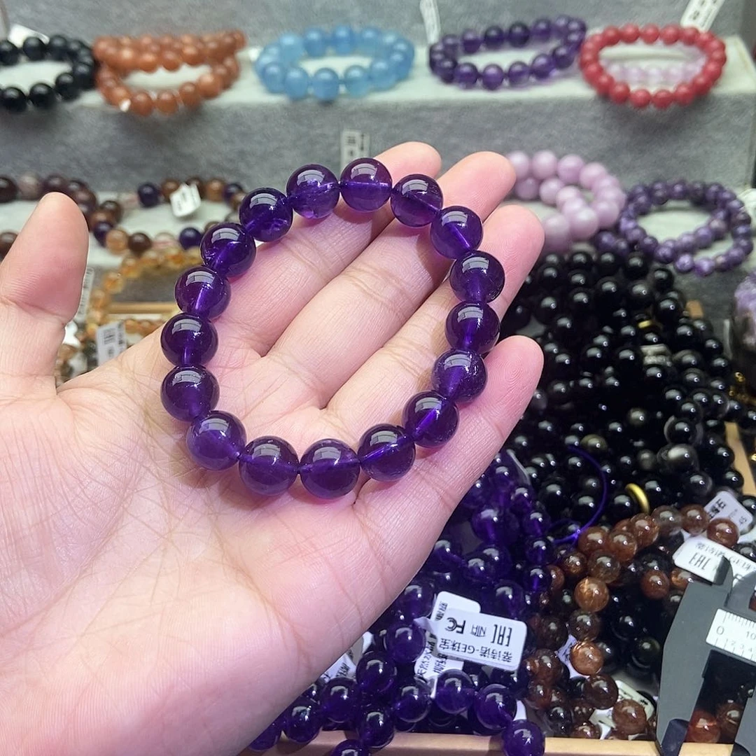 水晶手链未镶嵌萌****?乌拉圭紫水晶12