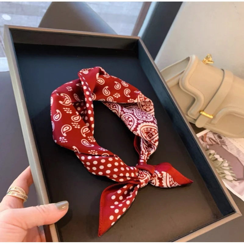 （暗红腰果）1051高档丝巾围巾女士披肩新款素雅百搭防晒优雅气质