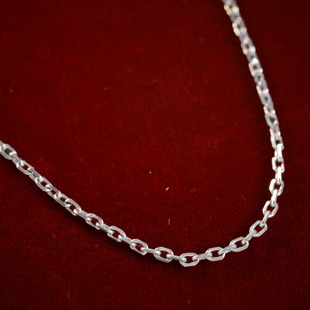 链子足银 足银990气质60十字项链 时尚简约 （XL9946)