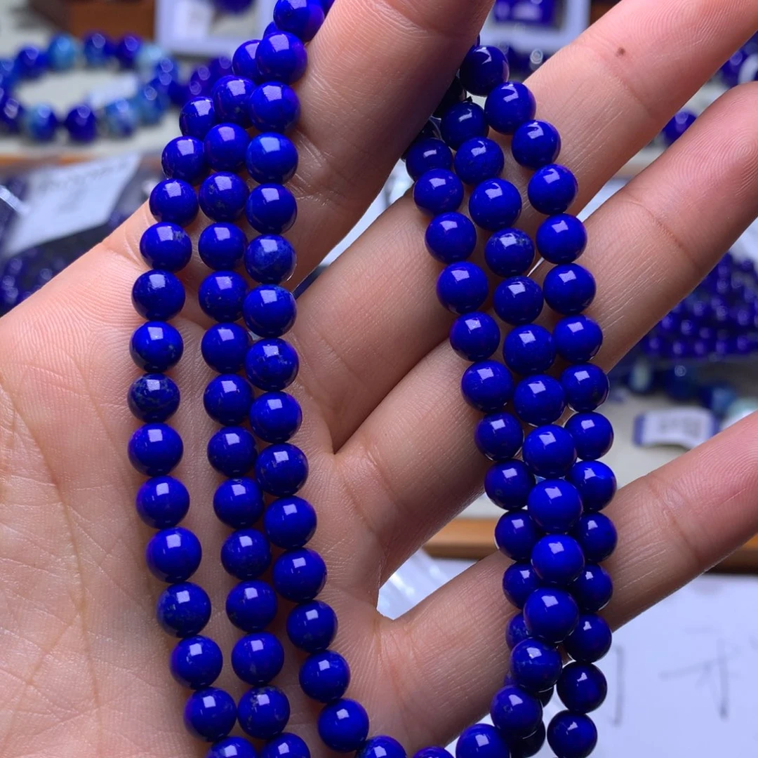 青金石手串未镶嵌6mmb0131