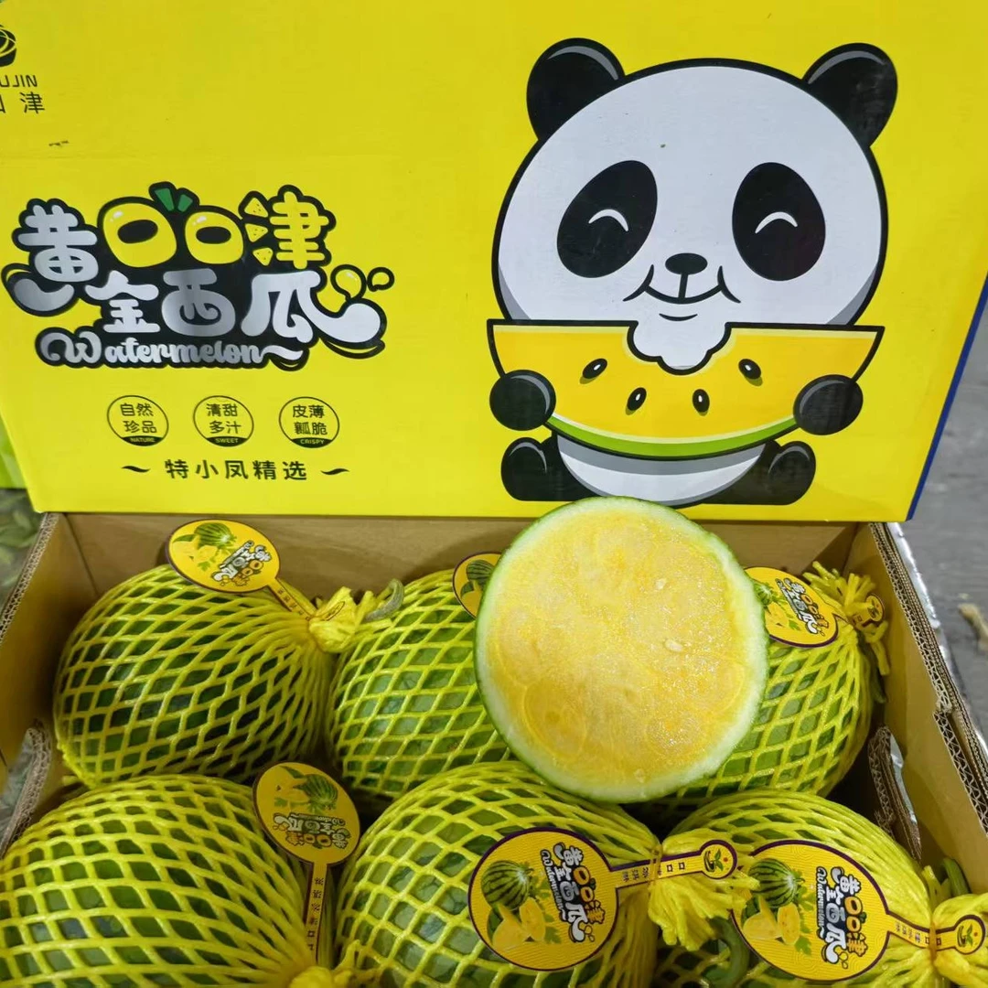 两个装冰激凌黄金西瓜云南省