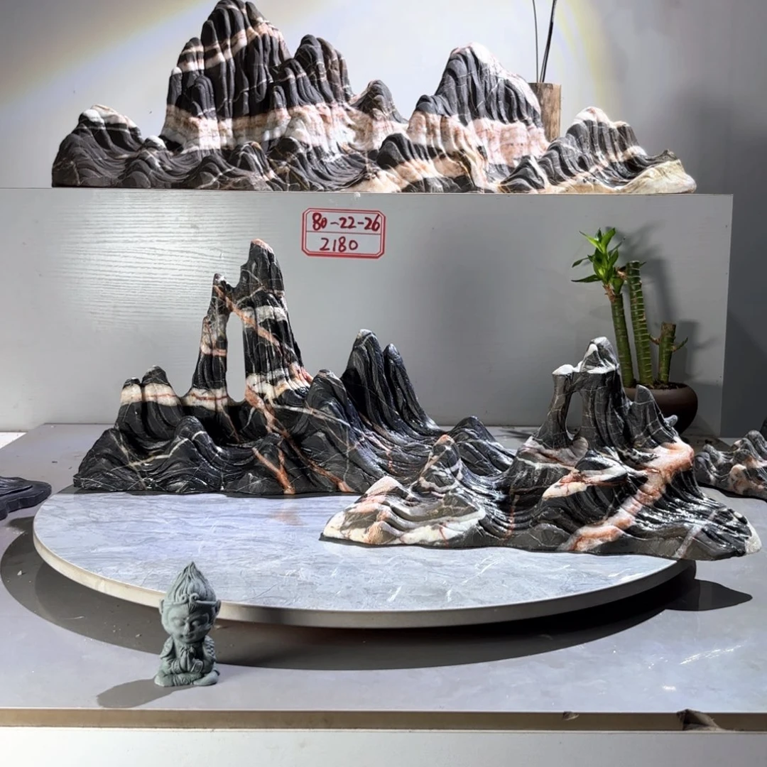 失*灵璧山峰石鱼缸造景