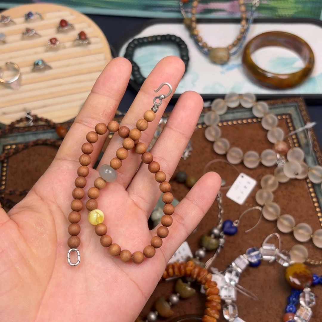 黄晶手链银S925镶嵌