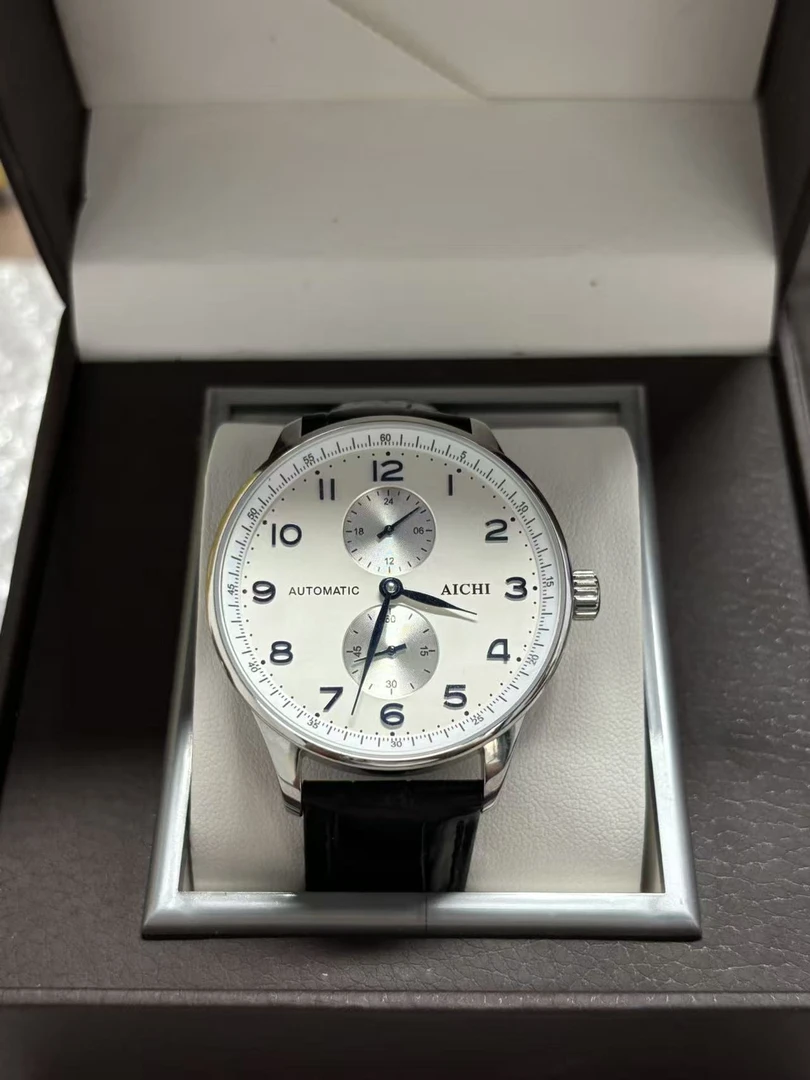 艾浪正品全自动纯机械表男士镂空皮带手表