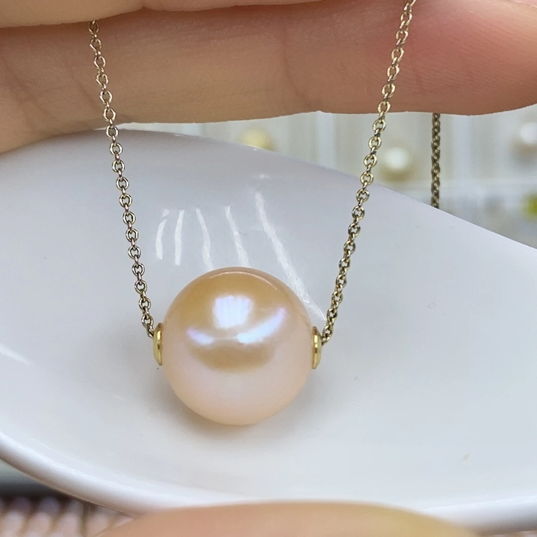 淡水珍珠银S925镶嵌吊坠(赠链)