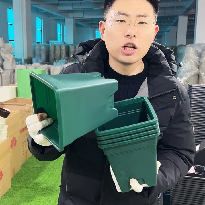 清仓方盆口16高18墨绿5只无托