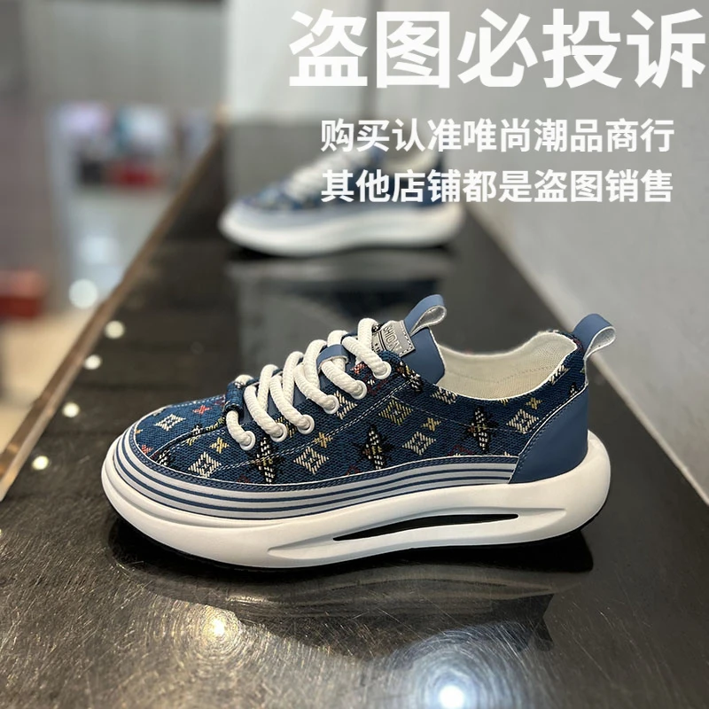 欧洲站2025夏季新款布面软底休闲鞋一脚蹬透气运动鞋时尚板鞋男鞋