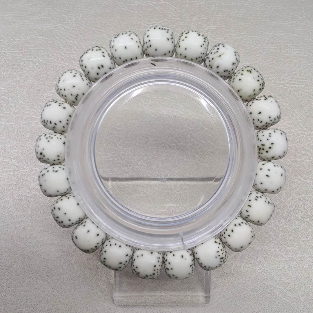 海南原生态星月菩提原白料侧留白单圈手串尺寸10.7mm