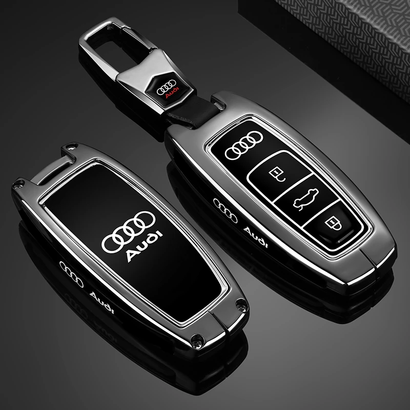 奥迪a6l钥匙套24款q4etron男高档q7专用a3车q3 a8 a4l壳q5l扣a7包