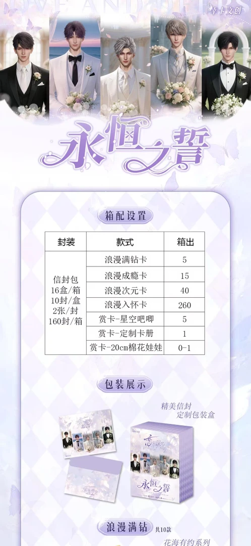 【幸卡文创】恋与深空永恒之誓第二弹婚卡