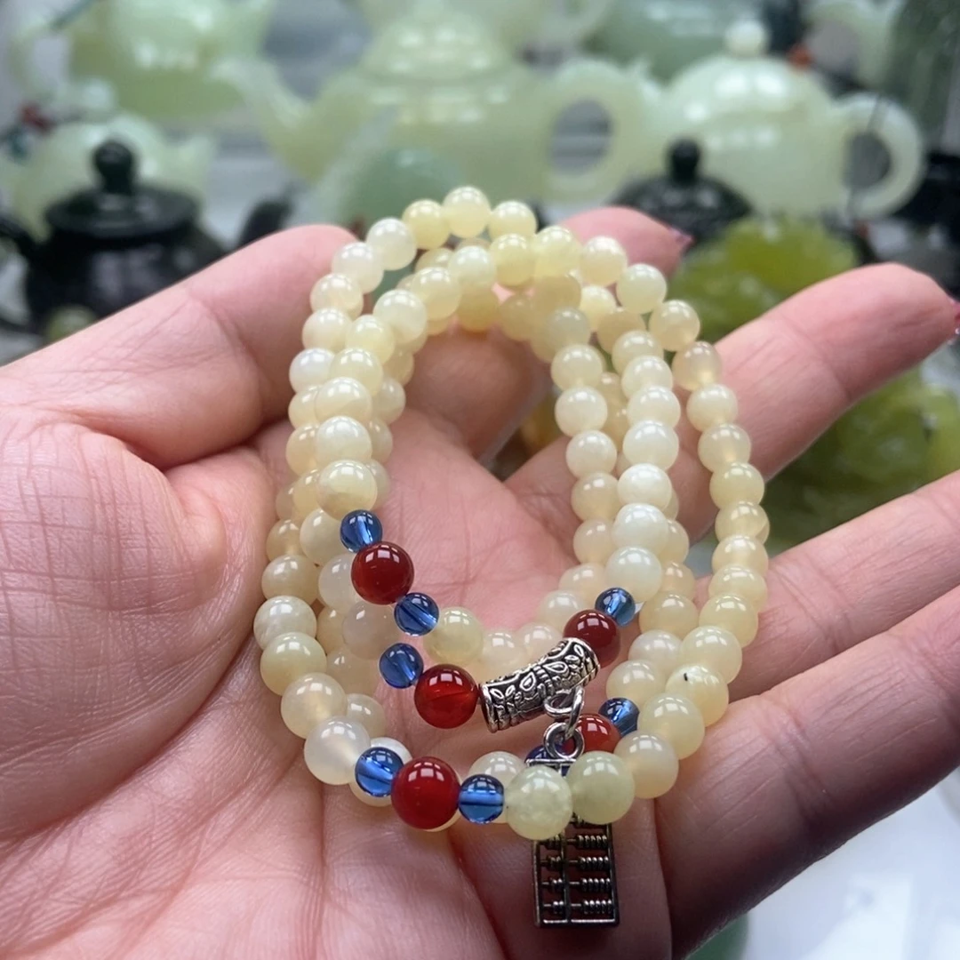 蛇纹石玉手链未镶嵌