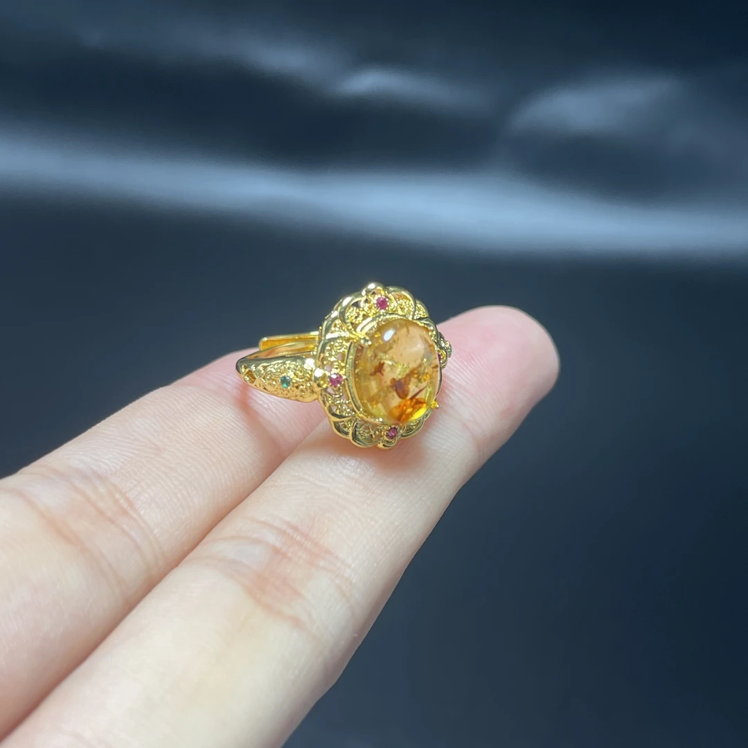 AI73琥珀（花珀）戒指（多样性发其一）