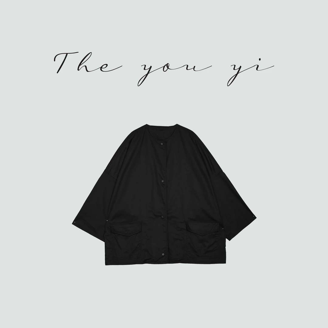 YOUYI /“都市松弛”高支棉经典短风衣 /极简小众设计中大码显瘦