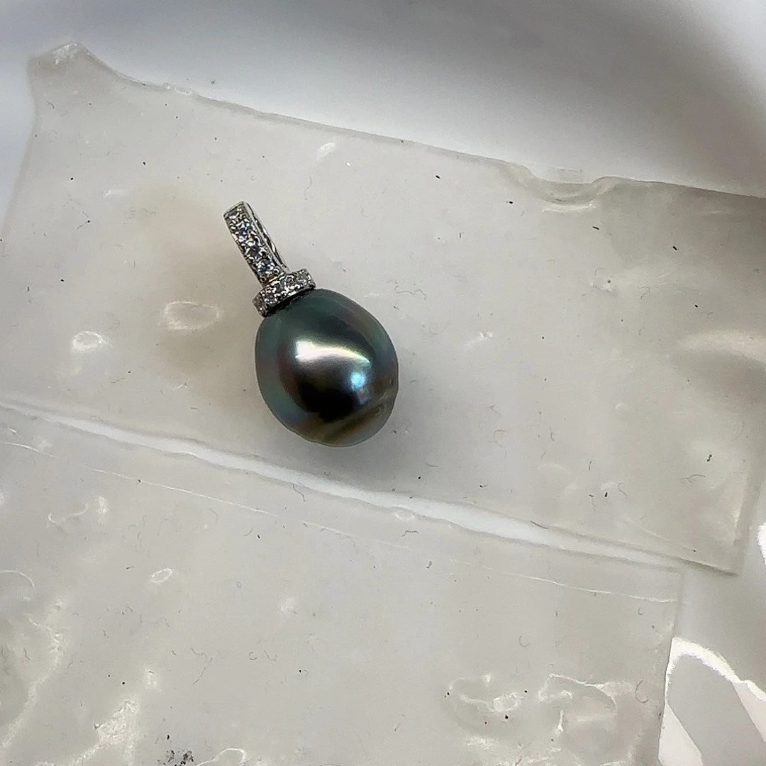 海水珍珠颈饰银S925镶嵌宴*