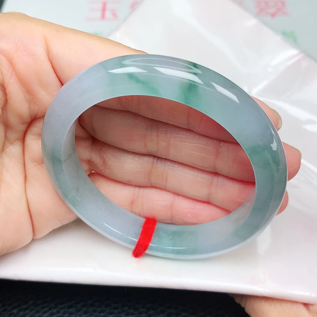 未镶嵌手镯翡翠冰胶梦幻春彩30