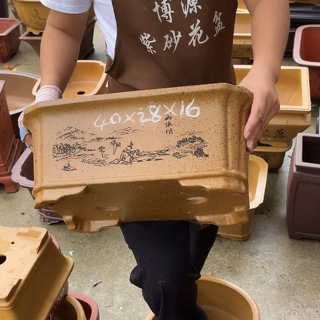 紫砂花盆盆景艺术