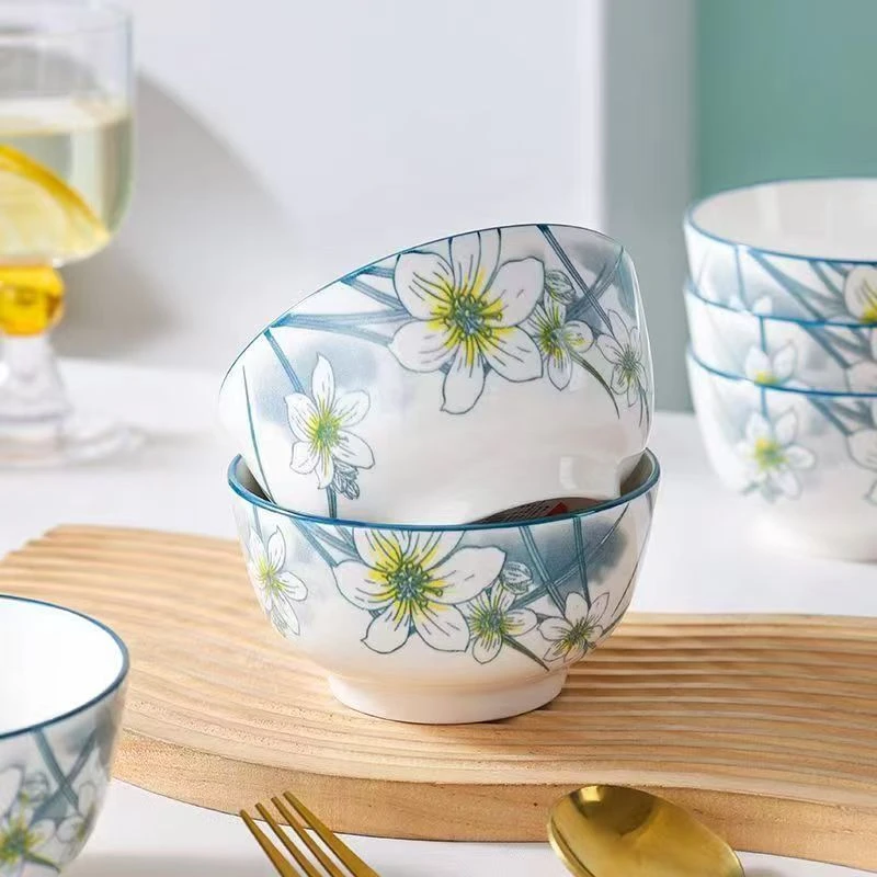 4.6英寸水仙花米饭碗8只