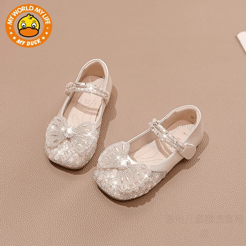 MYDUCK小黄鸭小孩子女童公主鞋2025春秋新款儿童软底单鞋小女孩舞
