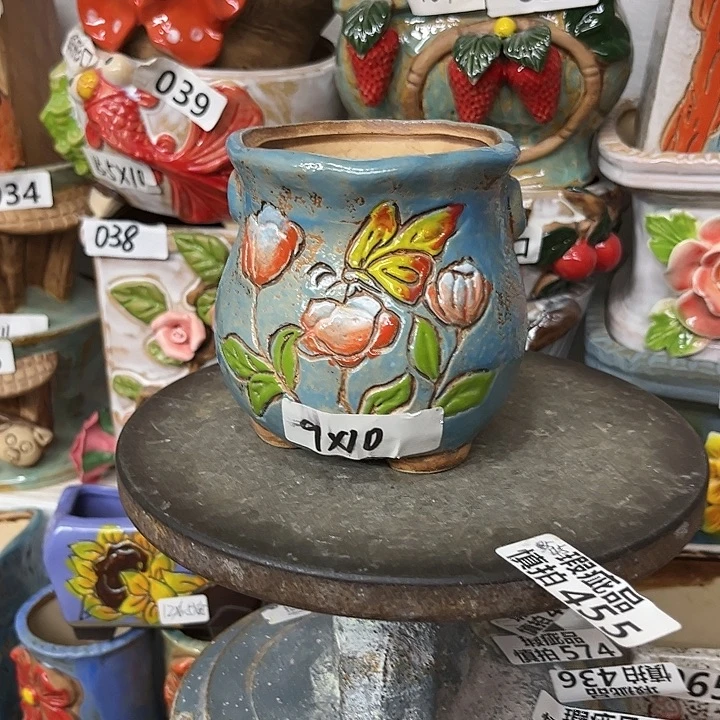 粗陶材质多肉花盆