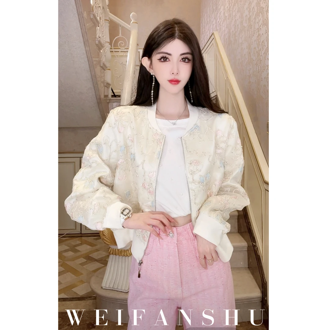 WEIFANSHU/魏凡舒【春日花语】早春新款潮流设计感短款减龄百搭外套