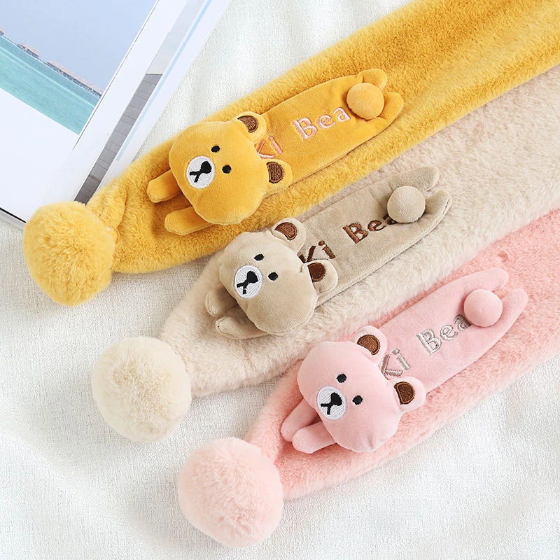 冬季儿童围巾男女毛绒加厚保暖百搭韩版可爱小孩学生宝宝围脖礼物