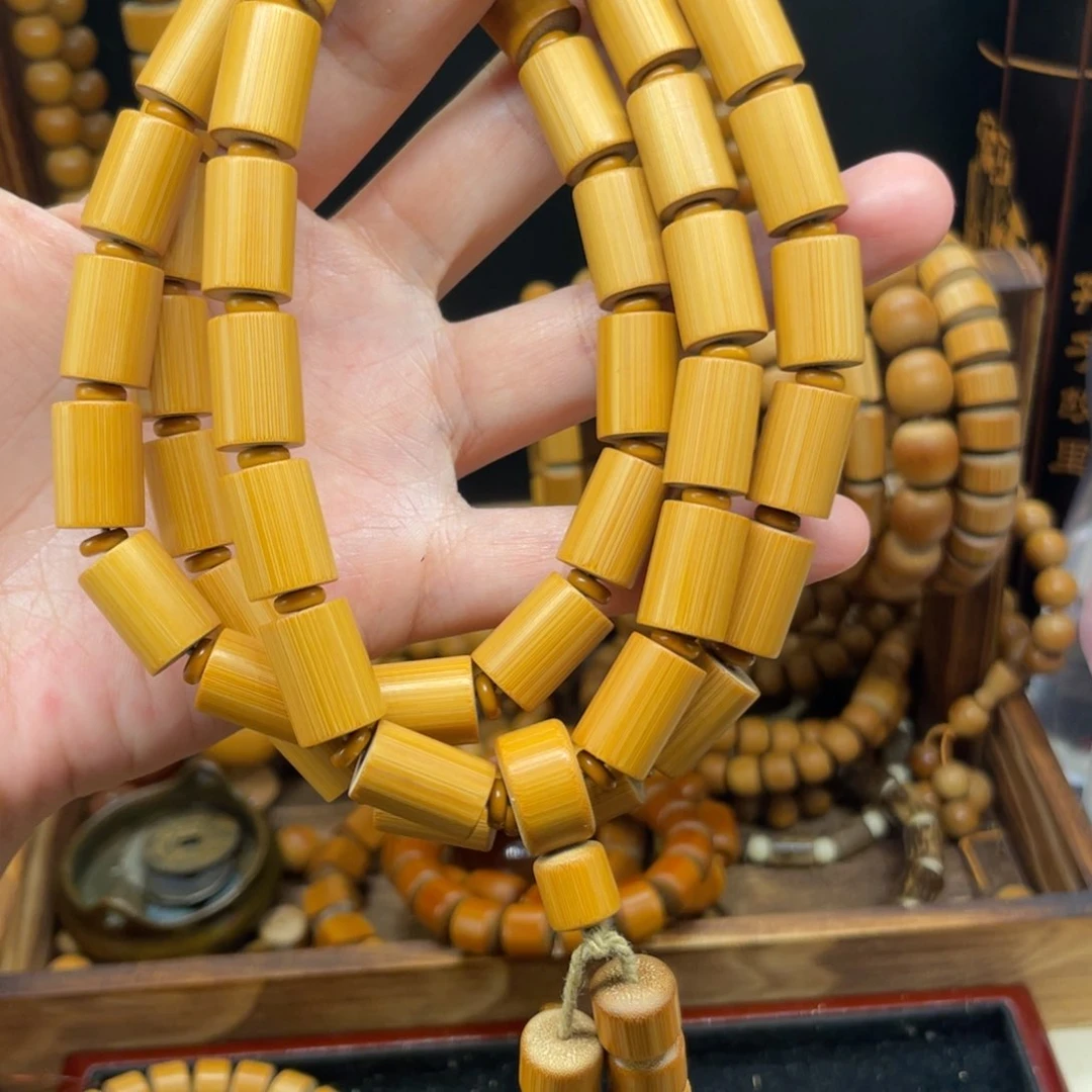 大**世1.0实心玉竹树枝脖挂46粒