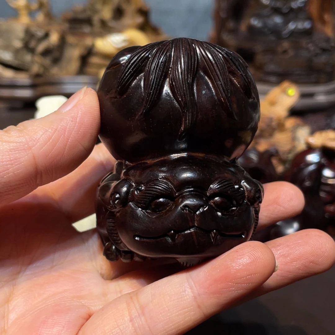 交趾黄檀（大红酸枝）4****4摆件工艺品飞天貔貅