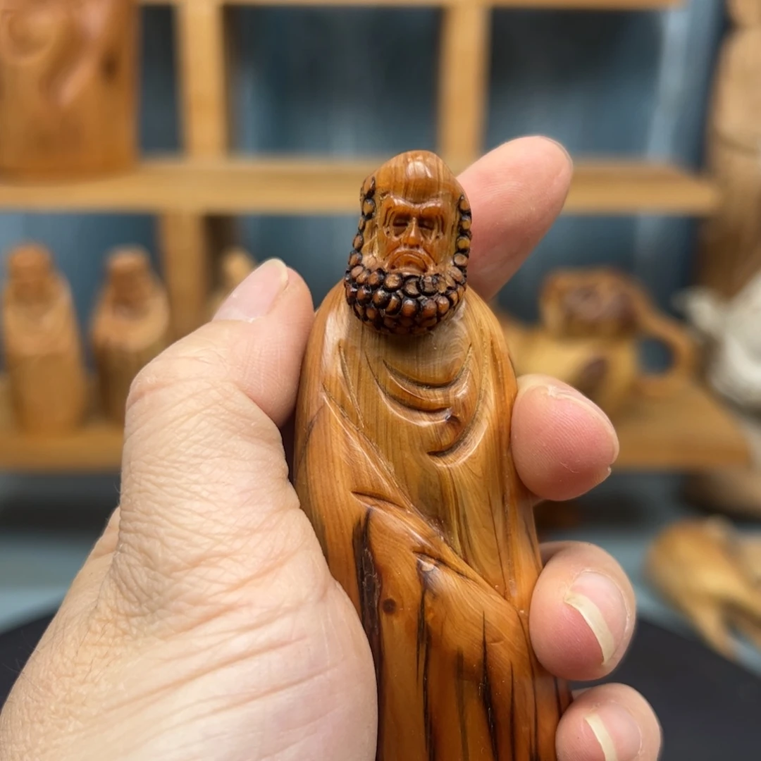 木崖柏木摆件手把件