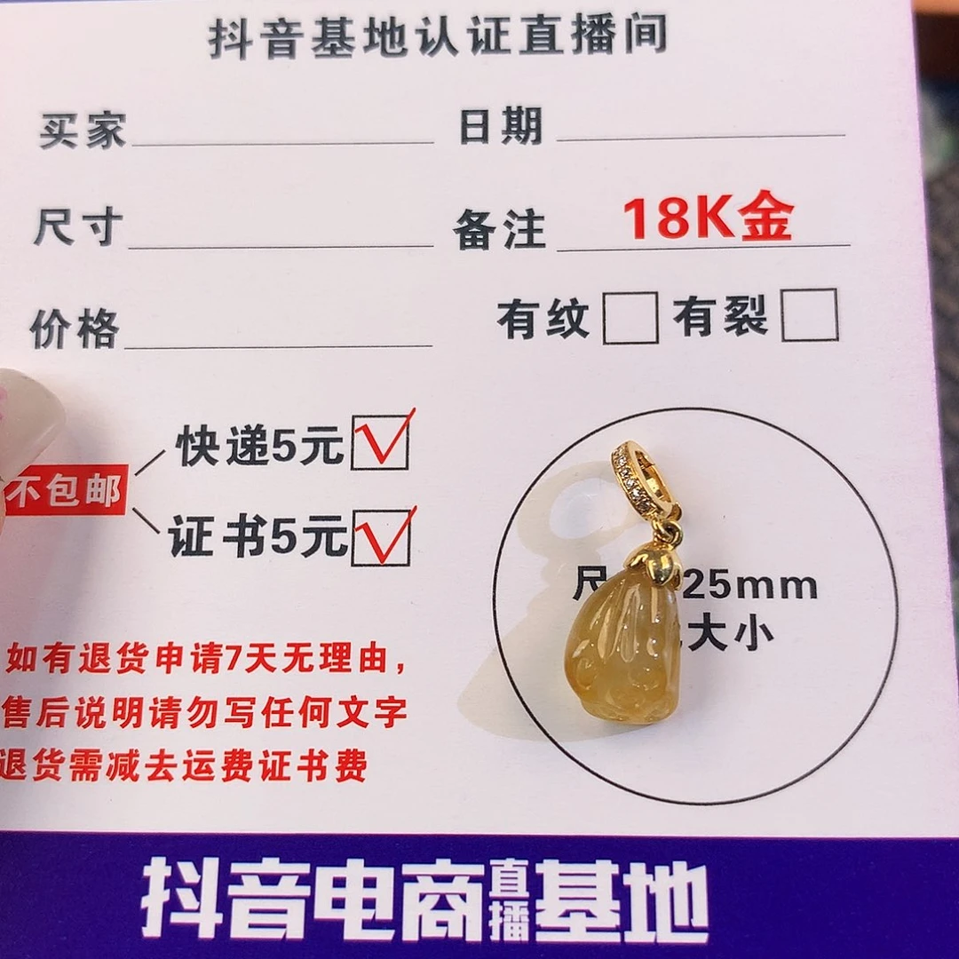【闪购商品】翡翠18K金镶嵌颈饰