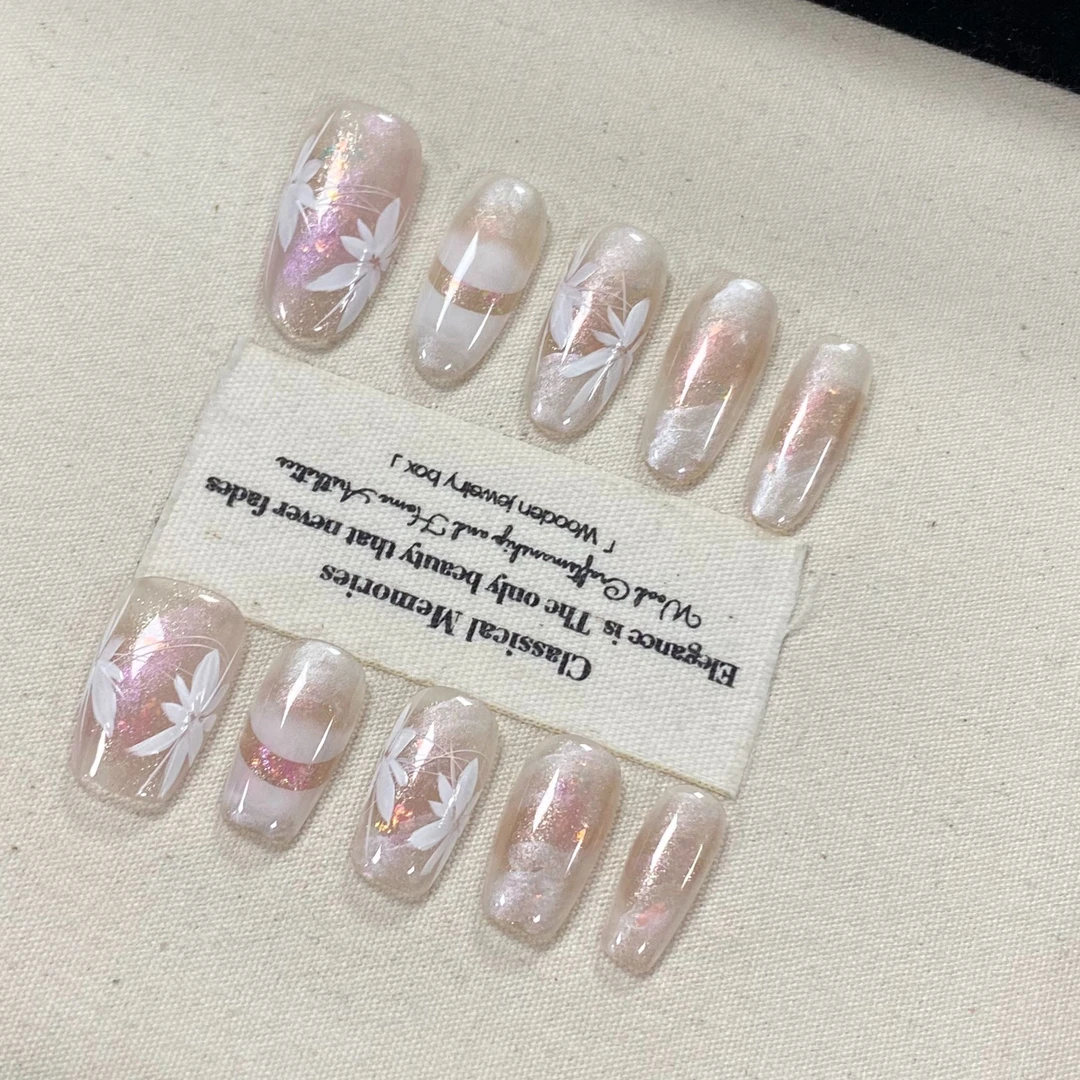 高货体验【现代花卉】纯手工轻奢手工穿戴甲（送高级工具套装）