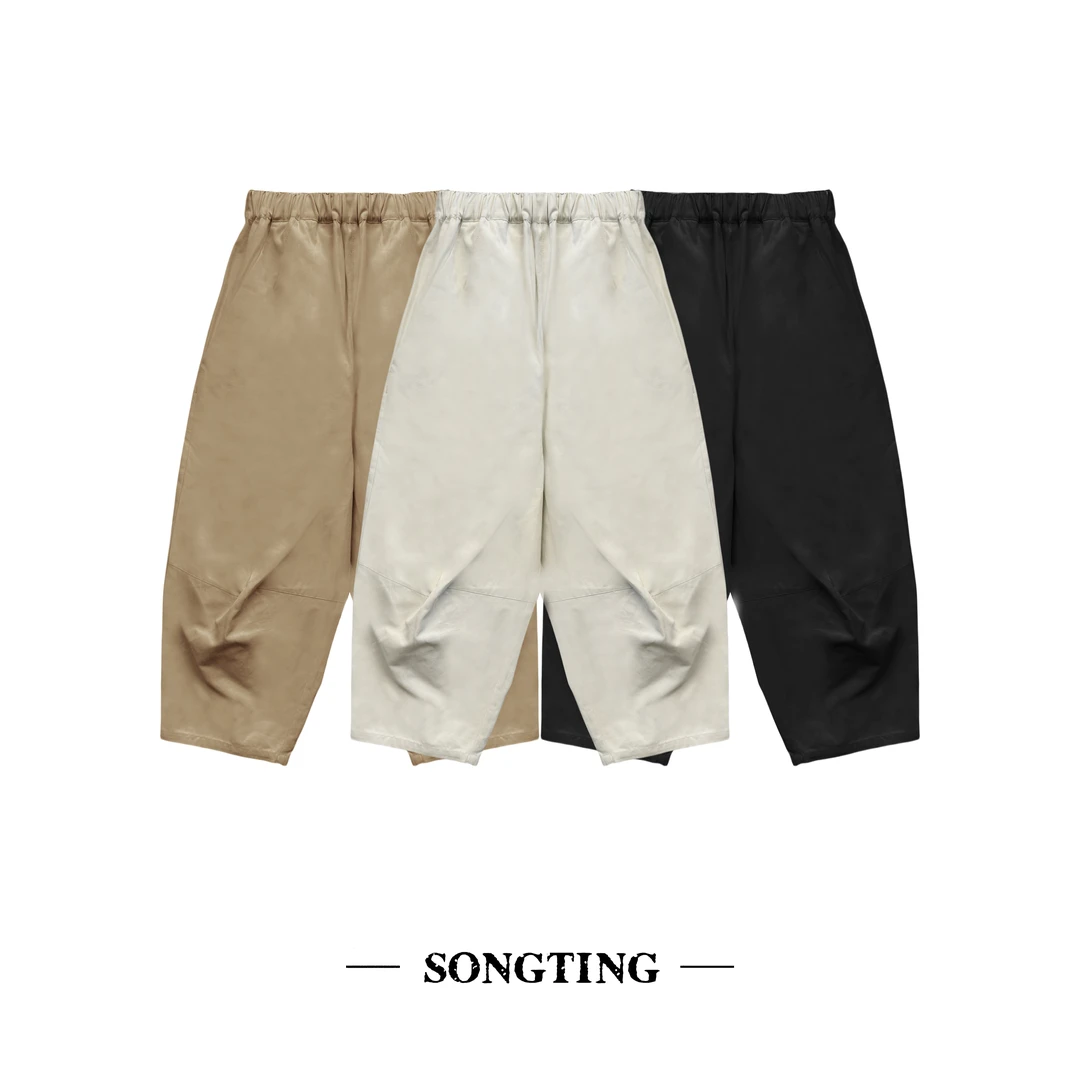 SONG TING |高定系列三色弯膝廓形茧型裤