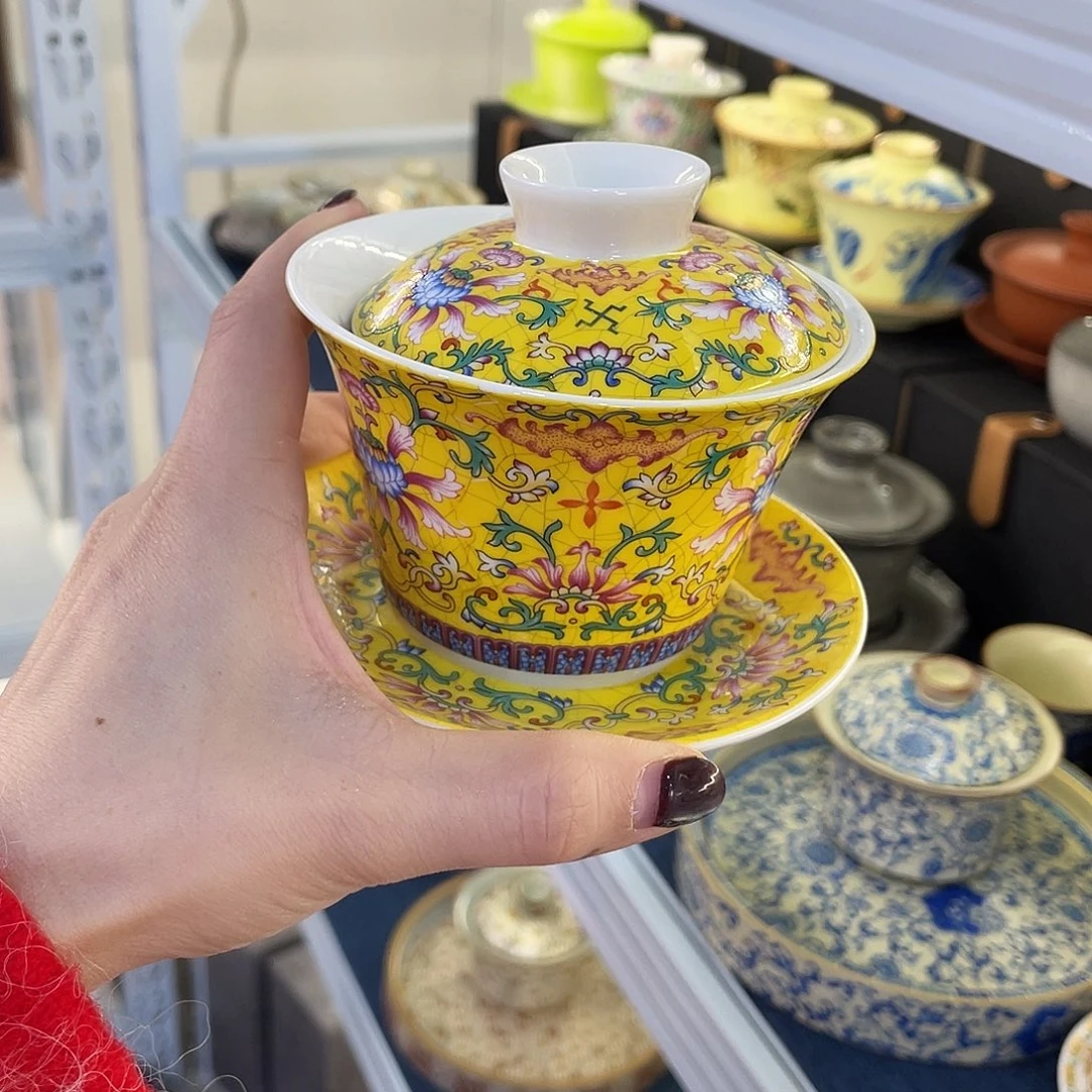 陶景德陶瓷盖碗茶具