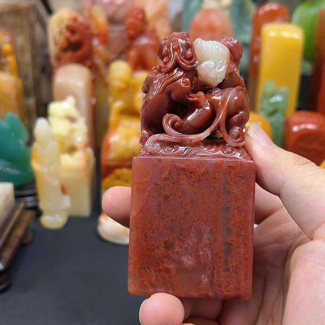 陈***止寿山石印石印章雕刻工艺