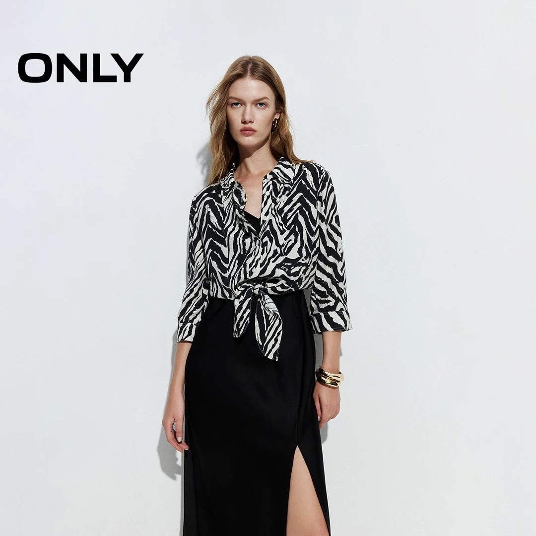 ONLY秋季舒适宽松正肩衬衫女酷飒风女装高级感休闲百搭|12526W003