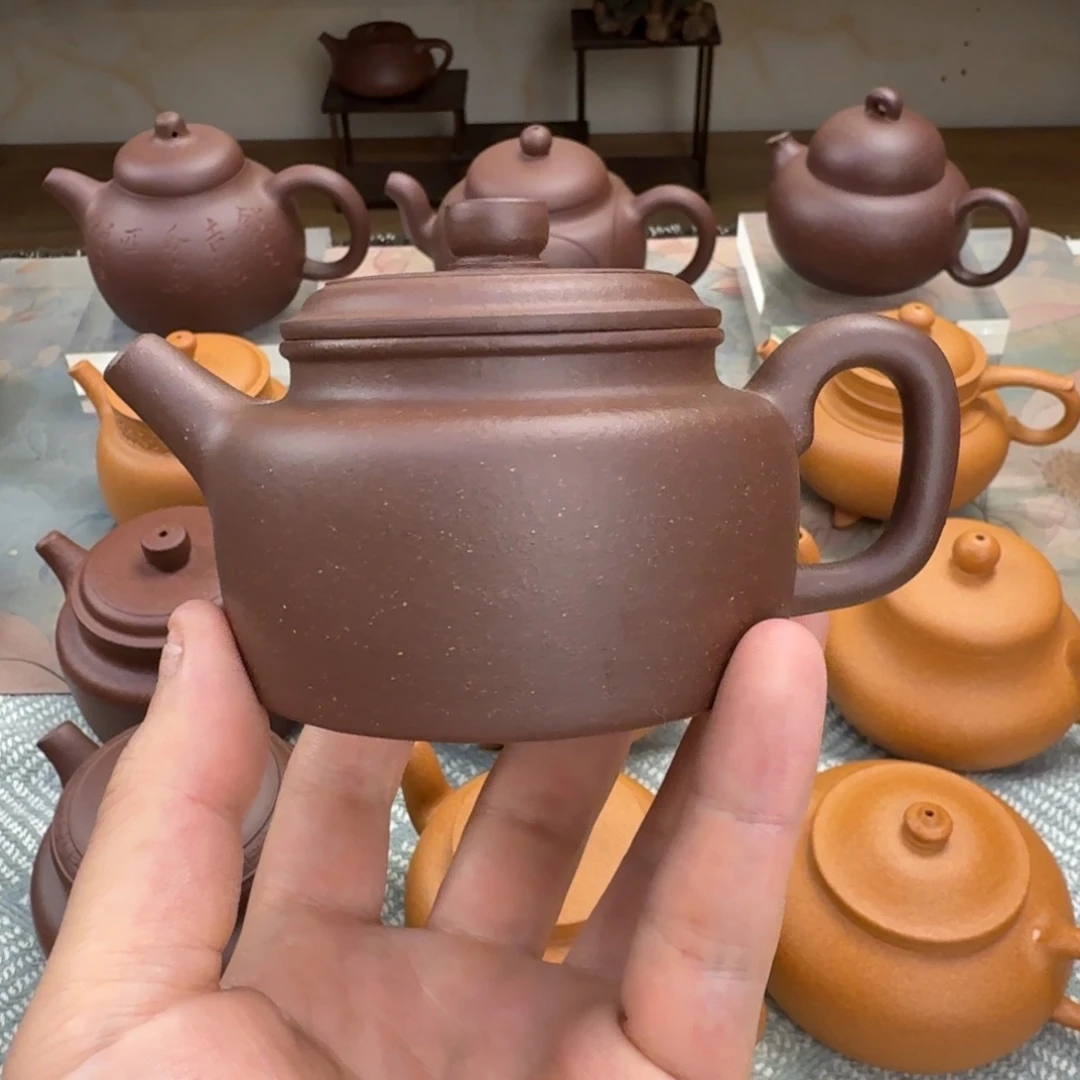 紫砂茶壶微瑕 紫泥 德中 180cc