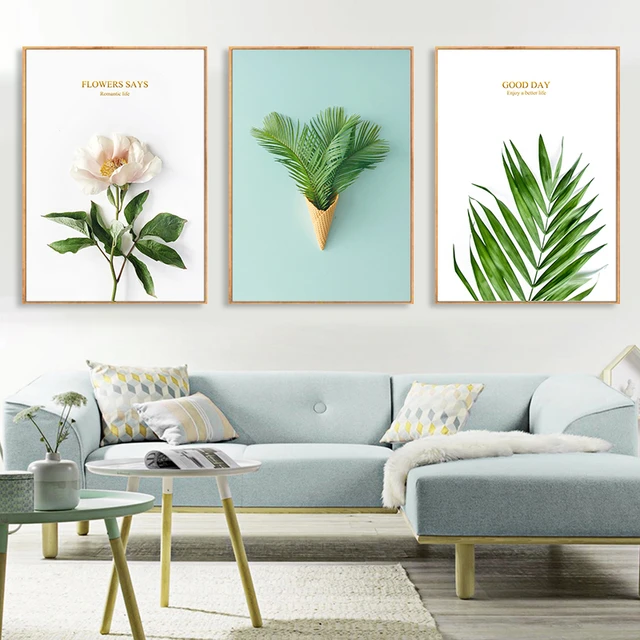 客厅装饰画 画现代简约饭厅沙发背景墙面挂画 画三联画 画小清新