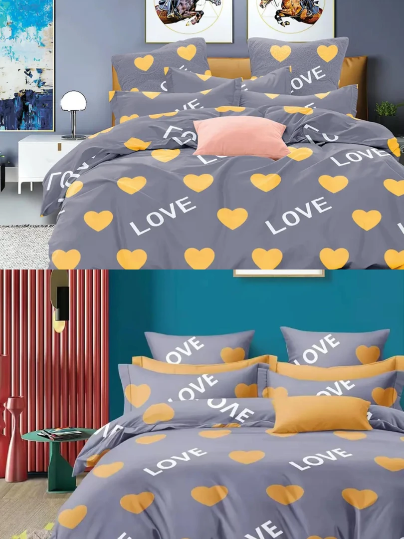 【灰色LOVE心被罩】 2*2.3米被罩  加厚  舒适透气