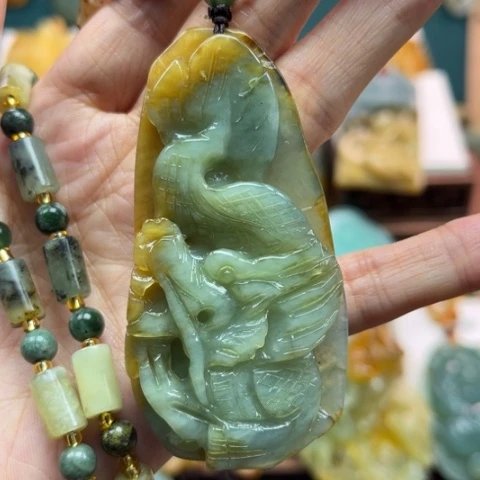 岫玉挂件未镶嵌挂件