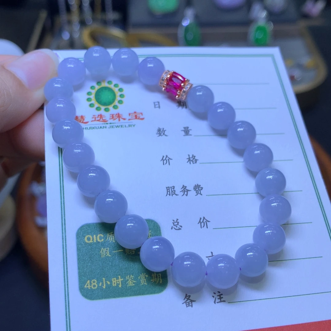 翡翠18K金镶嵌颈饰翡翠吊坠项链