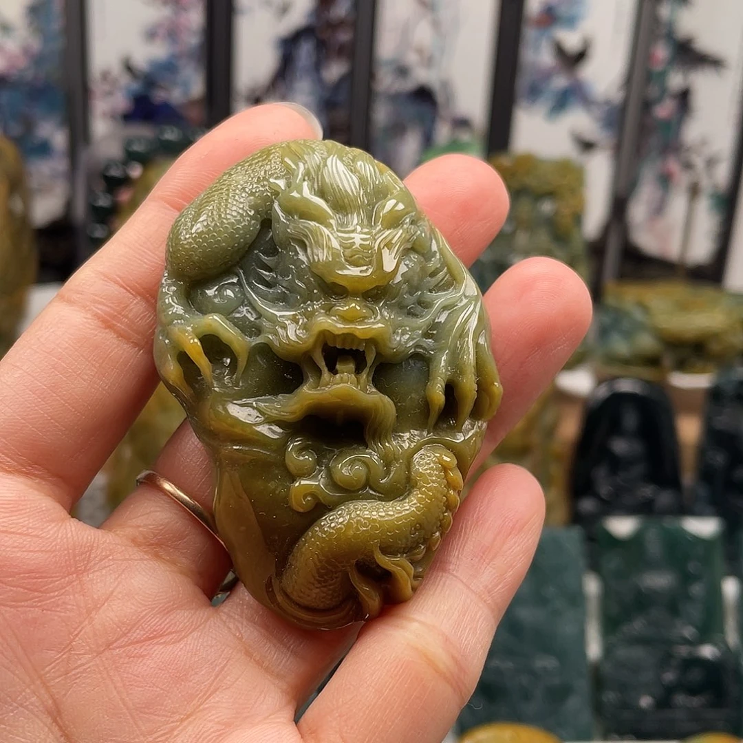 翡翠未镶嵌颈饰天然翡翠a货龙