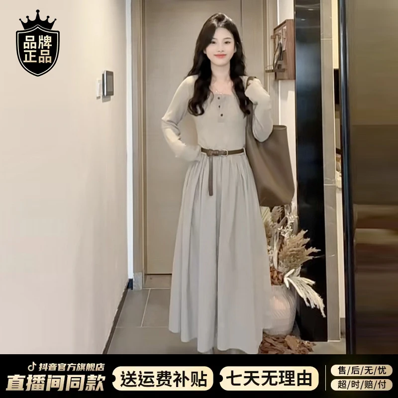 夏天轻奢洋气出街衣服高贵系连衣裙子女爆款2025夏新款高级感长裙