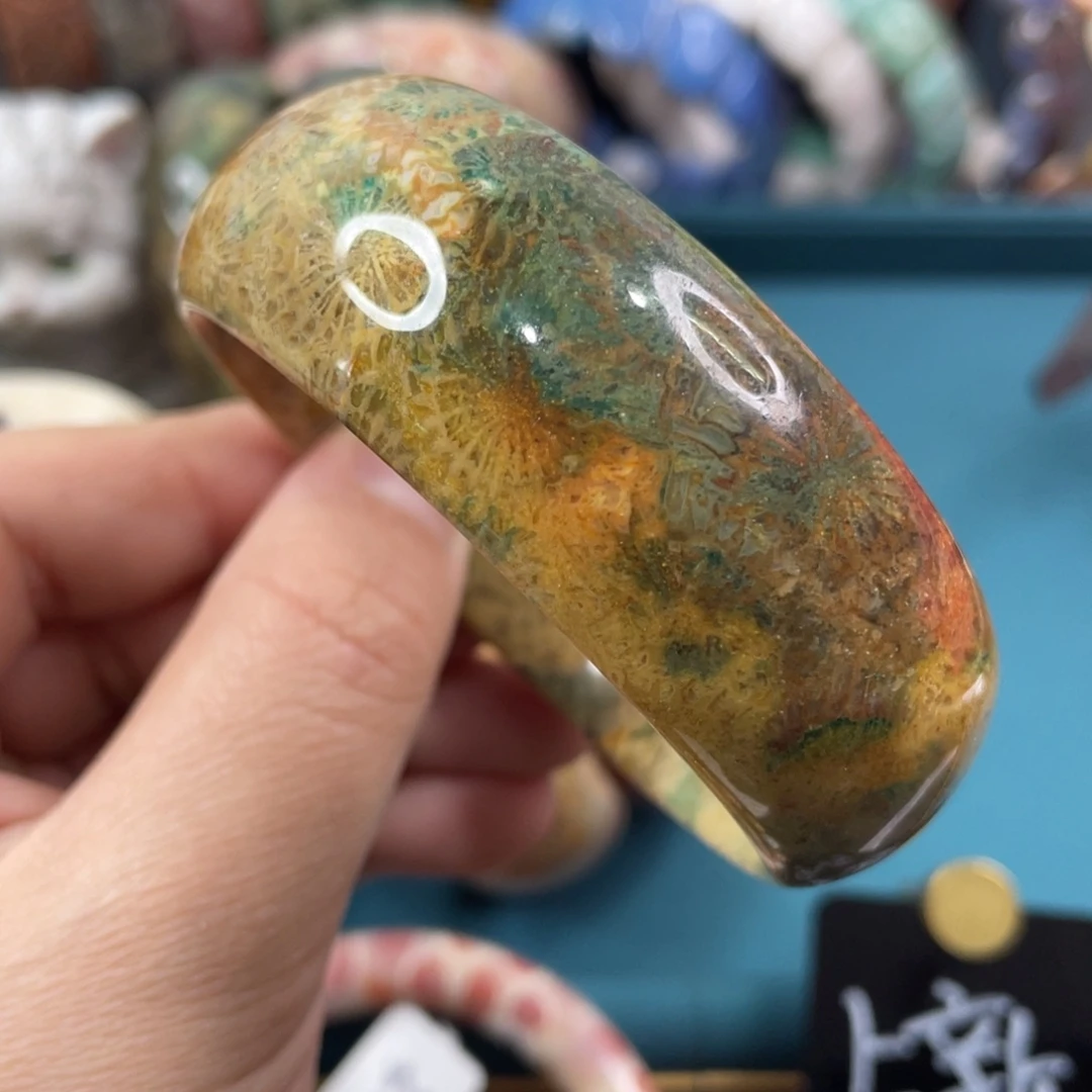 未镶嵌手镯硅化玉