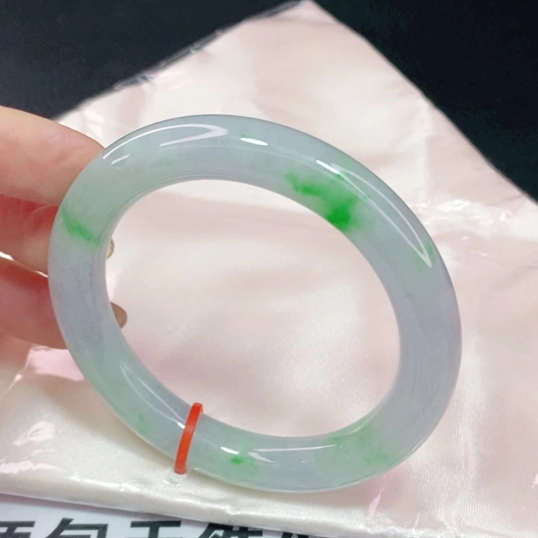 未镶嵌手镯翡翠53圆镯