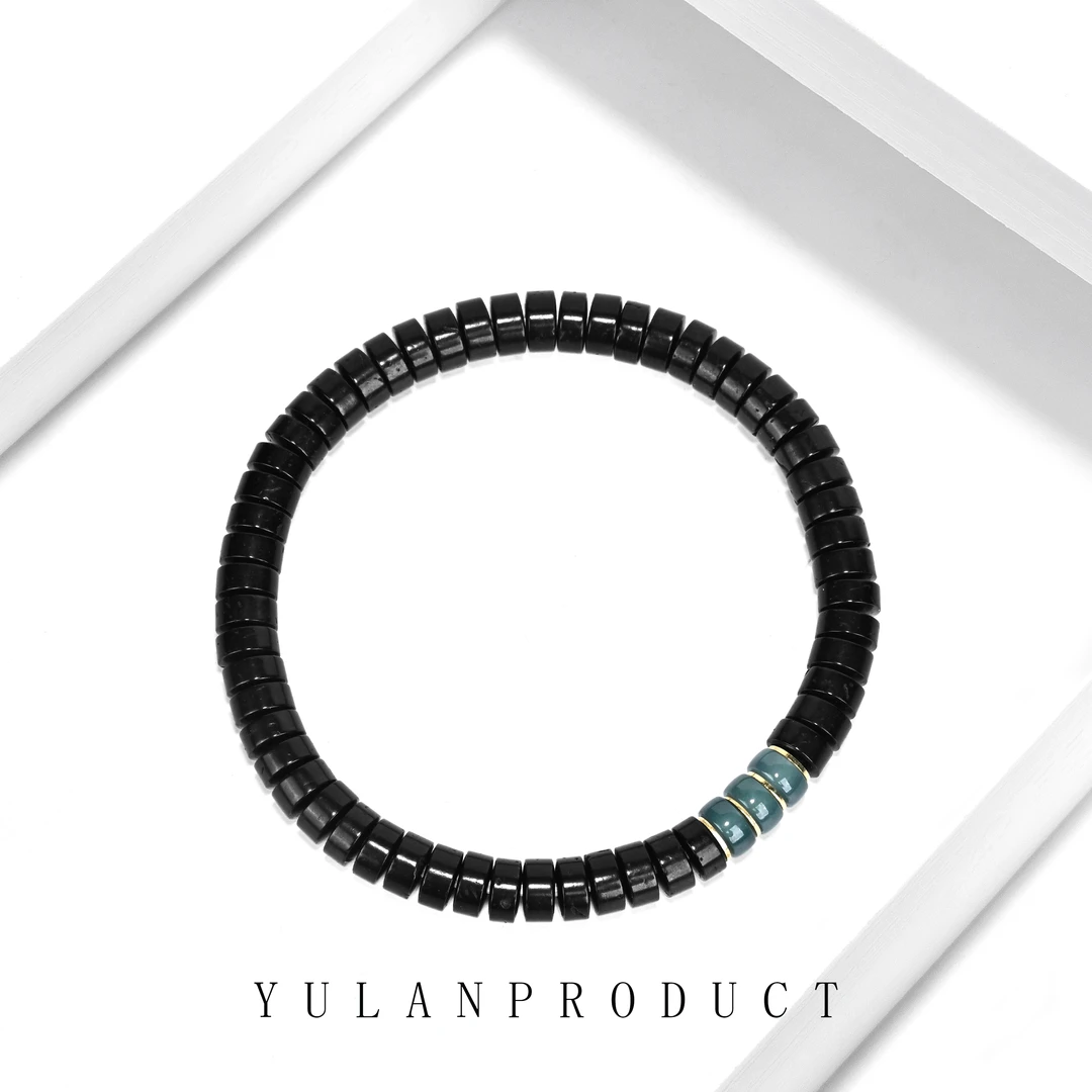 钰澜文玩【周周】椰蒂药片6mm+翡翠药片三连搭配款-精工百搭